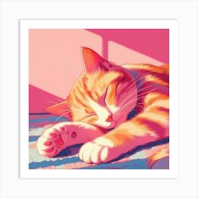 Orange Tabby Cat Art Print