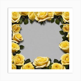 Yellow Roses Frame 22 Art Print