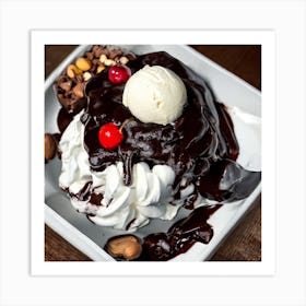 Brownie Sundae 3 Art Print