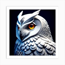 White Owl Art Print