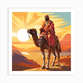 Jesus On A Camel Art Print