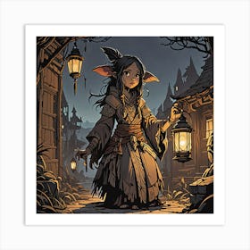 Elven Girl Art Print