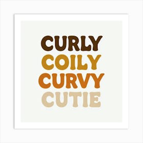 Curly Coley Curvy Cutie Art Print