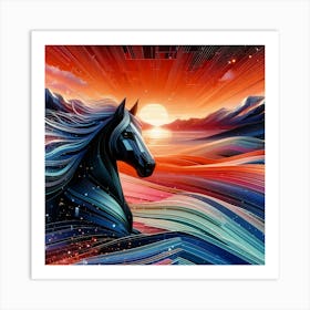 Creative Horse Beauty Illustration Nr 151 Art Print