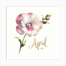 Sweet Pea - April Birth Flower Art Print