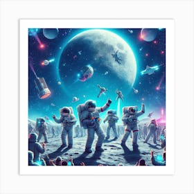 Space Dancers Art Print