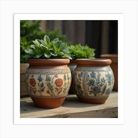 Default Create Unique Design Of Antique Pots 3 Art Print