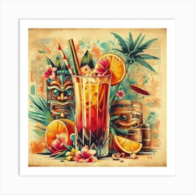 Tiki Cocktail 10 Art Print