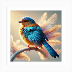 Bird With Feathers Art Print