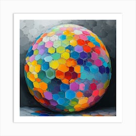 'Hexagon' Art Print