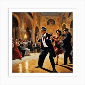 Tango Dancers Art Print