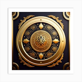 Golden Ornate Frame Art Print