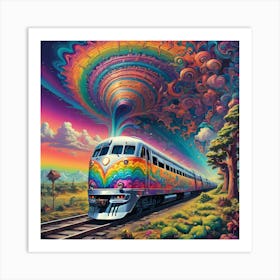 Psychedelic Express 1 Art Print