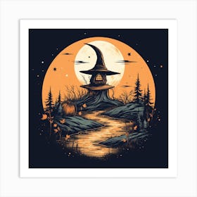 Witch House In The Woods Art Print