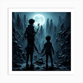 Dark Enigma Alien Boys Art Print