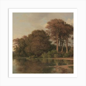 Lakeside Scene Art Print