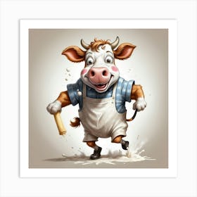 Cartoon Cow 29 Art Print