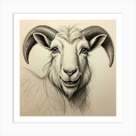 Goat Head 26 Art Print