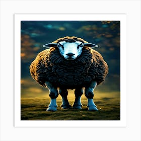 Sheep In The Forest Art Print