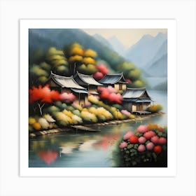 Chinese Village 1 Art Print