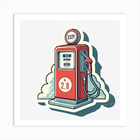 Gas Pump Art Print