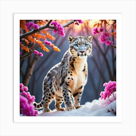 Snow Leopard Art Print