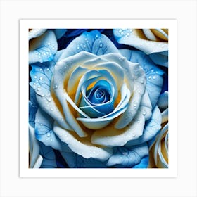 Blue Roses 4 Art Print