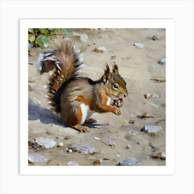 Sqirrels on a run Art Print