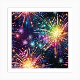 Fireworks In The Sky 17 Art Print