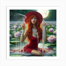 Mermaid In Water 1 Art Print