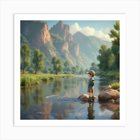 Fishing 1 Art Print