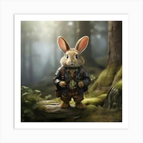 Rabbit In The Woods Art Print