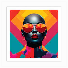 Woman With Sunglasses 2 Art Print