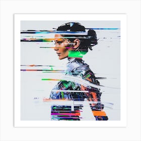 Woman In A Robot Suit Art Print