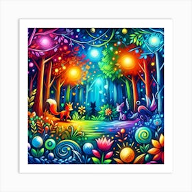 Super Kids Creativity:Psychedelic Forest Art Print