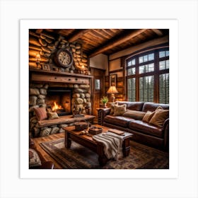 Rustic Living Room Art Print