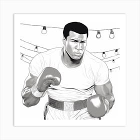 Muhammed Ali Coloring Page Art Print