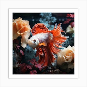 Siamese Betta Fish 3 Art Print