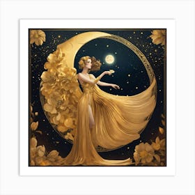 Golden Moon Art Print