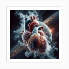 Heart In Space 3 Art Print