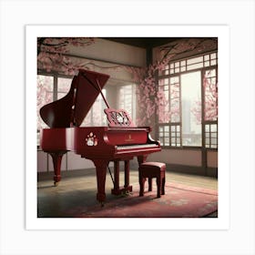 Steinway grand piano in Japanese animated versions of Hellokitty Images cute, cinematic experience, 8k, fantasy art, RPG style 2 Art Print