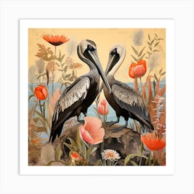 Bird In Nature Brown Pelican 1 Art Print