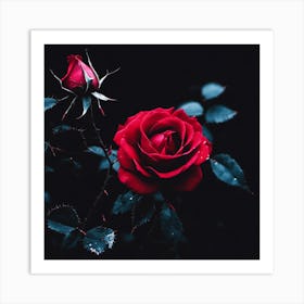 Dark Roses Art Print