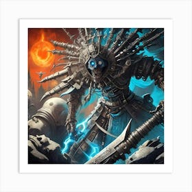 Cyber monster Art Print