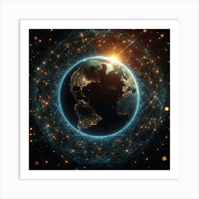 Earth In Space 2 Art Print