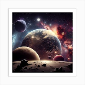 Planets In Space Art Print