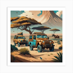 African Safari Adventure Art Print