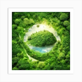 Earth In The Forest Art Print
