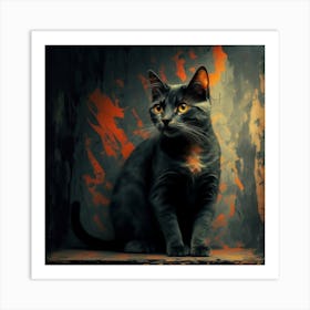 Black Cat Art Print