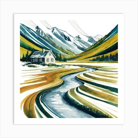 House In The Mountains 5 Art Print